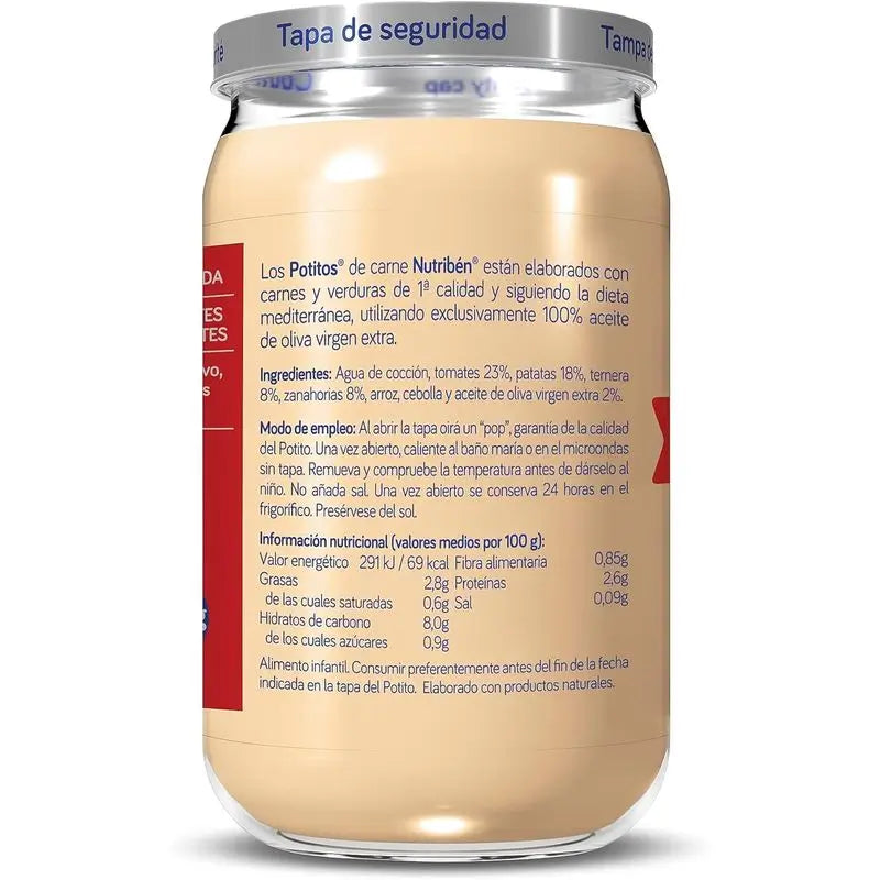 Nutriben Πουρέ με μοσχάρι, πατάτες και καρότο 6x235 γρ.