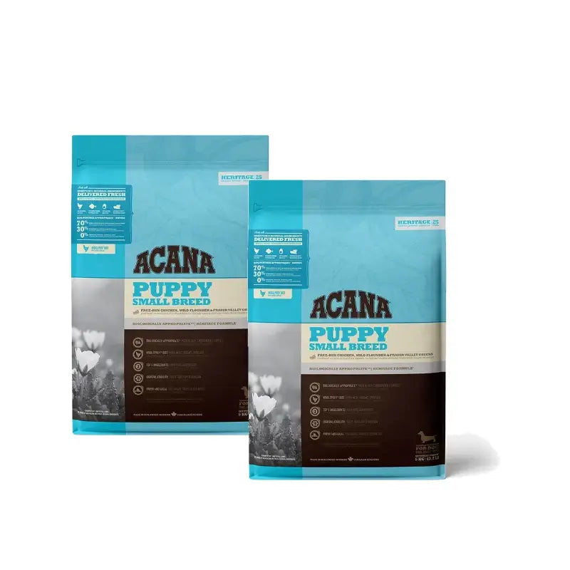 Acana Puppy Heritage για μικρά σκυλιά, 6 kg, τροφή για σκύλους, συσκευασία 2