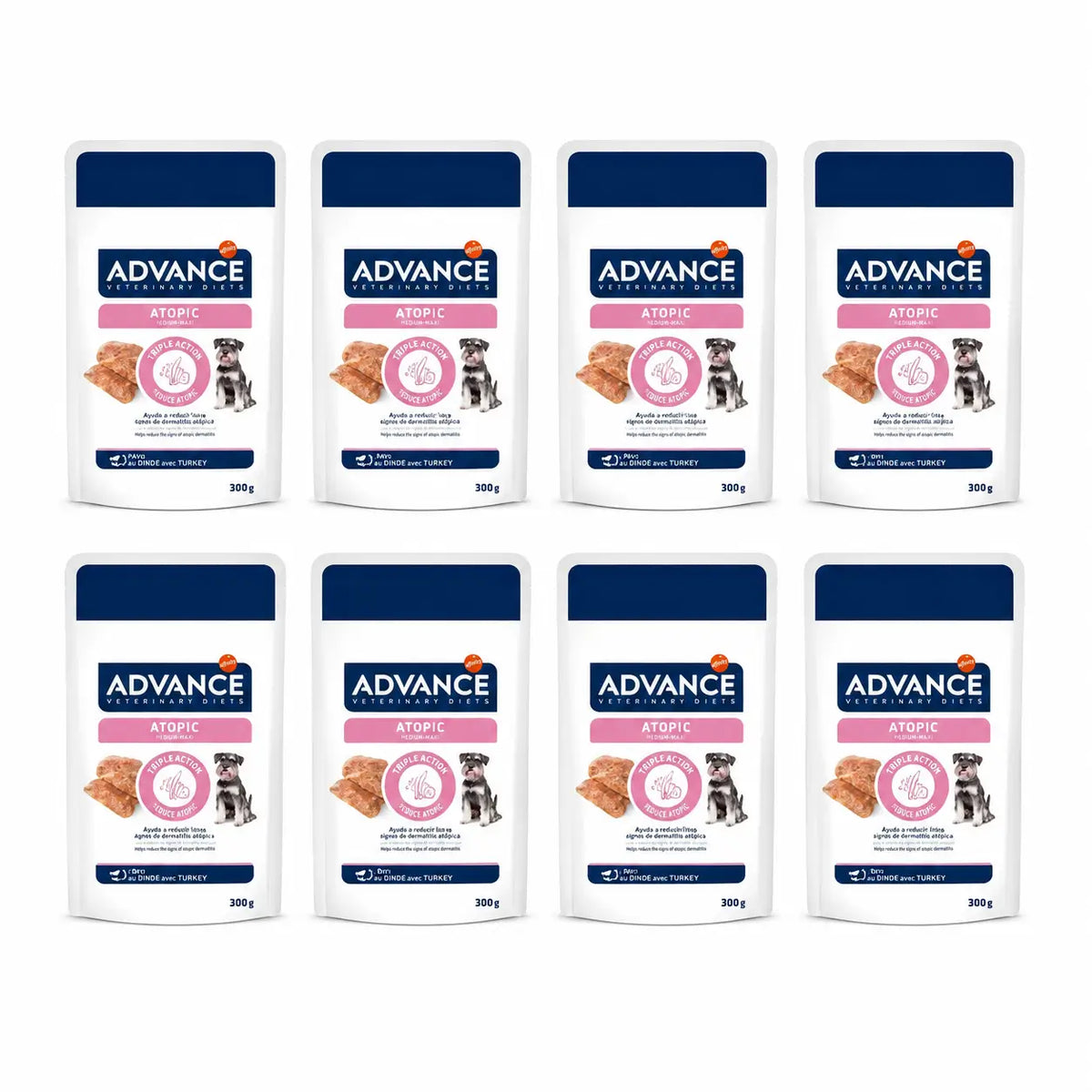 Advance Υγρή Τροφή Support Skin για σκύλους Mini, μεμονωμένες μερίδες, 8 x 150 γρ.