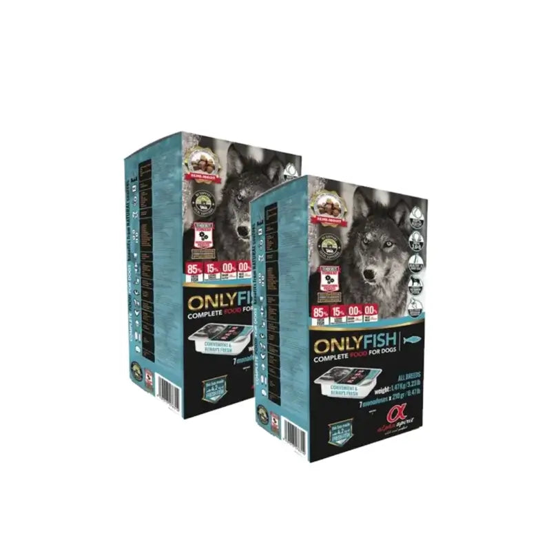 Alpha Spirit Semi-Moist Fish Adult 9 kg, pack of 2