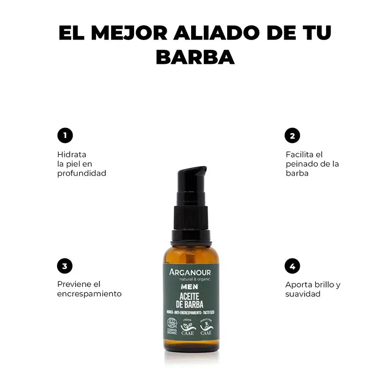 Arganour Λάδι για τη γενειάδα για άνδρες, 30 ml