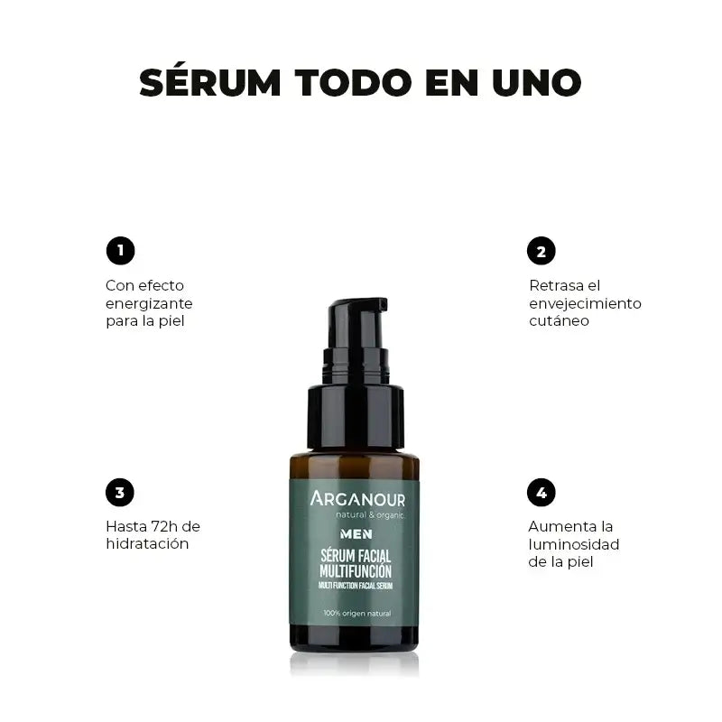 Arganour Ανδρικό Πολυλειτουργικό Τζελ Προσώπου, 30 ml