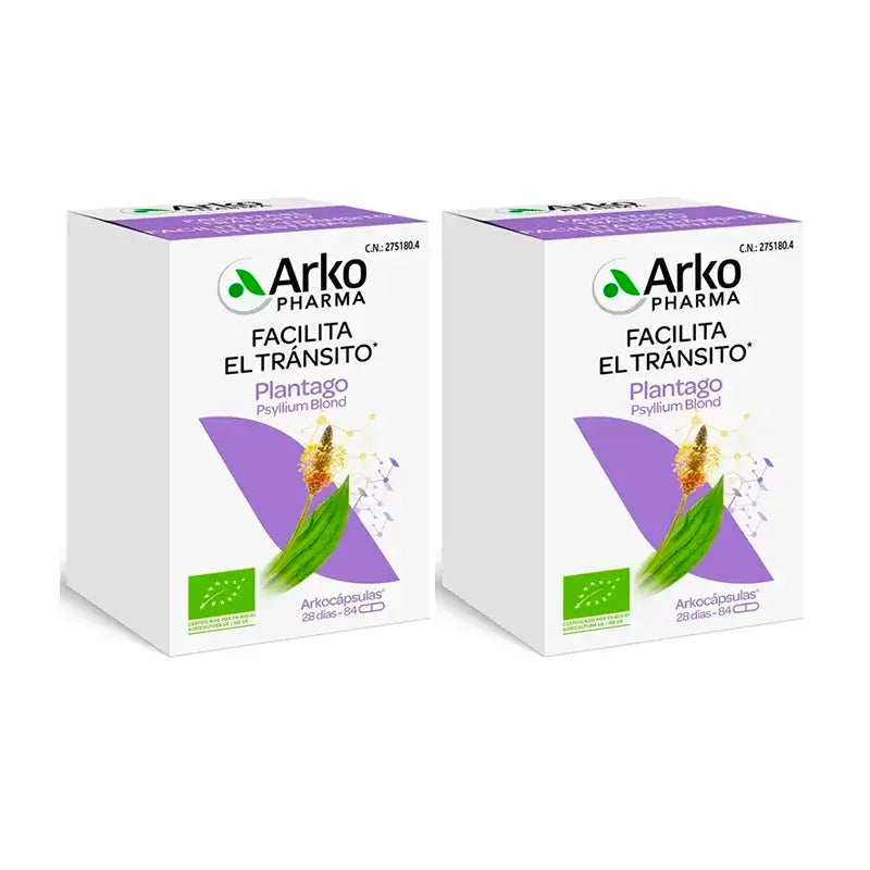 Arkopharma Arkocápsulas Plantago Bio, 2X84 Capsules