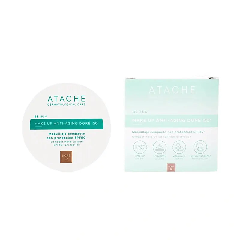 Atache Be Sun Make Up Anti-Aging SPF 50+ Doré, 12 γρ.