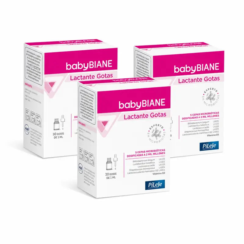 BABYBIANE Γάλα για βρέφη σε σταγόνες, συσκευασία 3 x 30 ml
