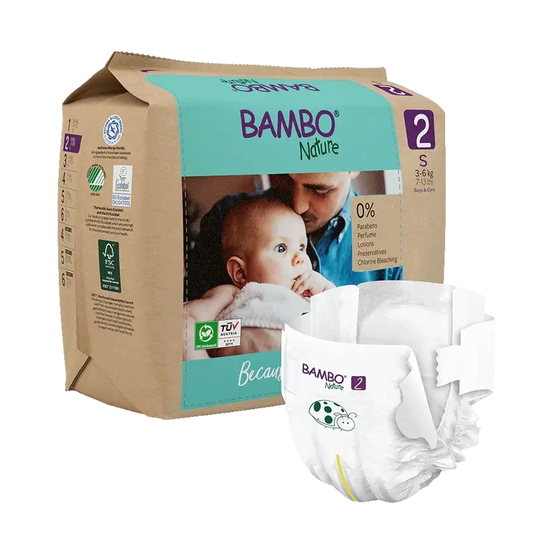 Bambo Nature Πάνες Μέγεθος 2 (3-6 κιλά), 30 τεμάχια
