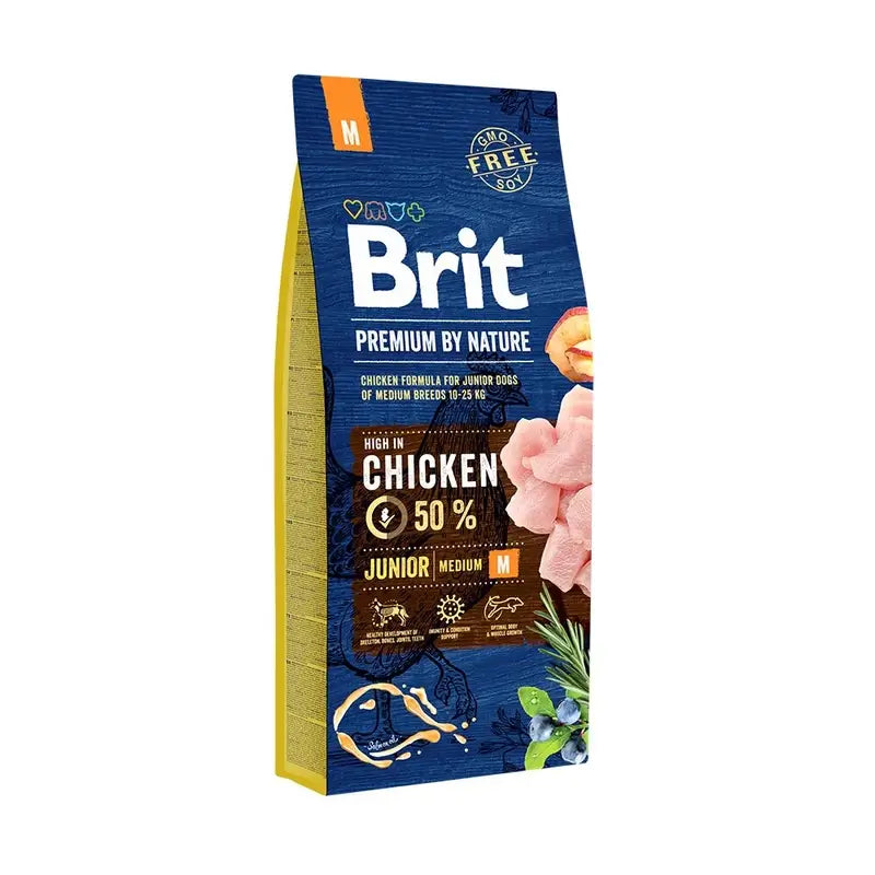 Brit Premium Dog Nature - Junior M 15 kg