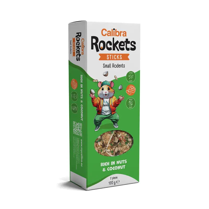 Calibra Rockets Sticks για τρωκτικά – Καρύδι και καρύδα 120 g