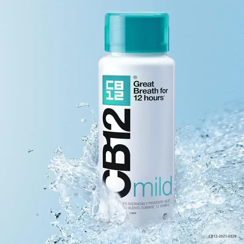 Cb12 Mild Στοματικό διάλυμα κατά της κακοσμίας, με απαλή γεύση μέντας, 2×250 ml