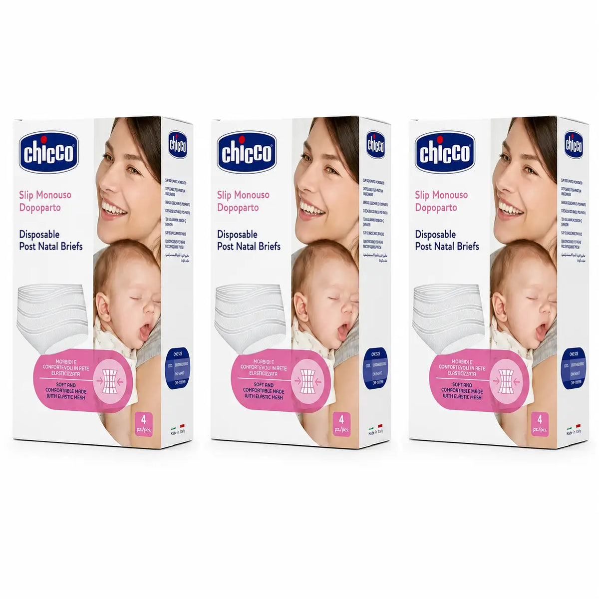 Chicco Braga Μίας χρήσης με δίχτυ, 4 τεμάχια, συσκευασία των 3