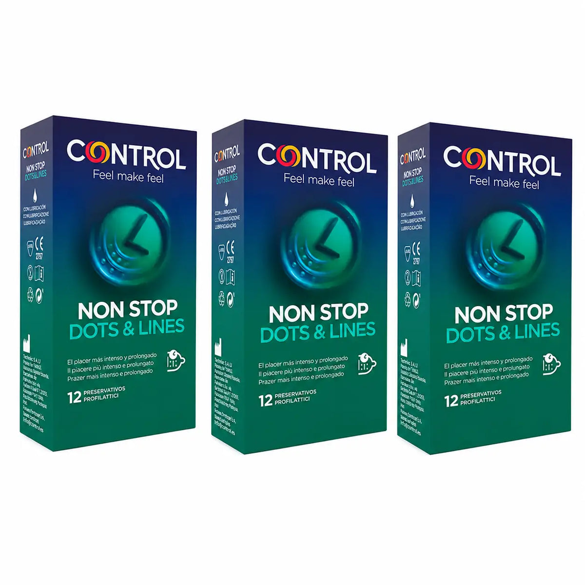 Control Non Stop Dots & Lines, 12 τεμάχια, συσκευασία των 3