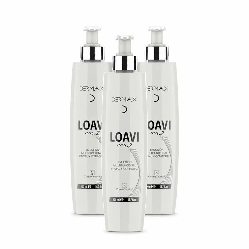 Dermax Loavi M2 Γαλάκτωμα Προσώπου και Σώματος, Συσκευασία 3 x 500 ml