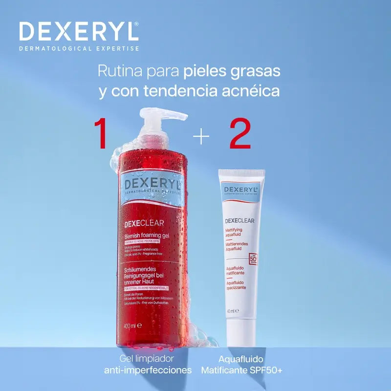 Dexeryl Dexeclear Aquafluido Matificante SPF50+, 40 ml