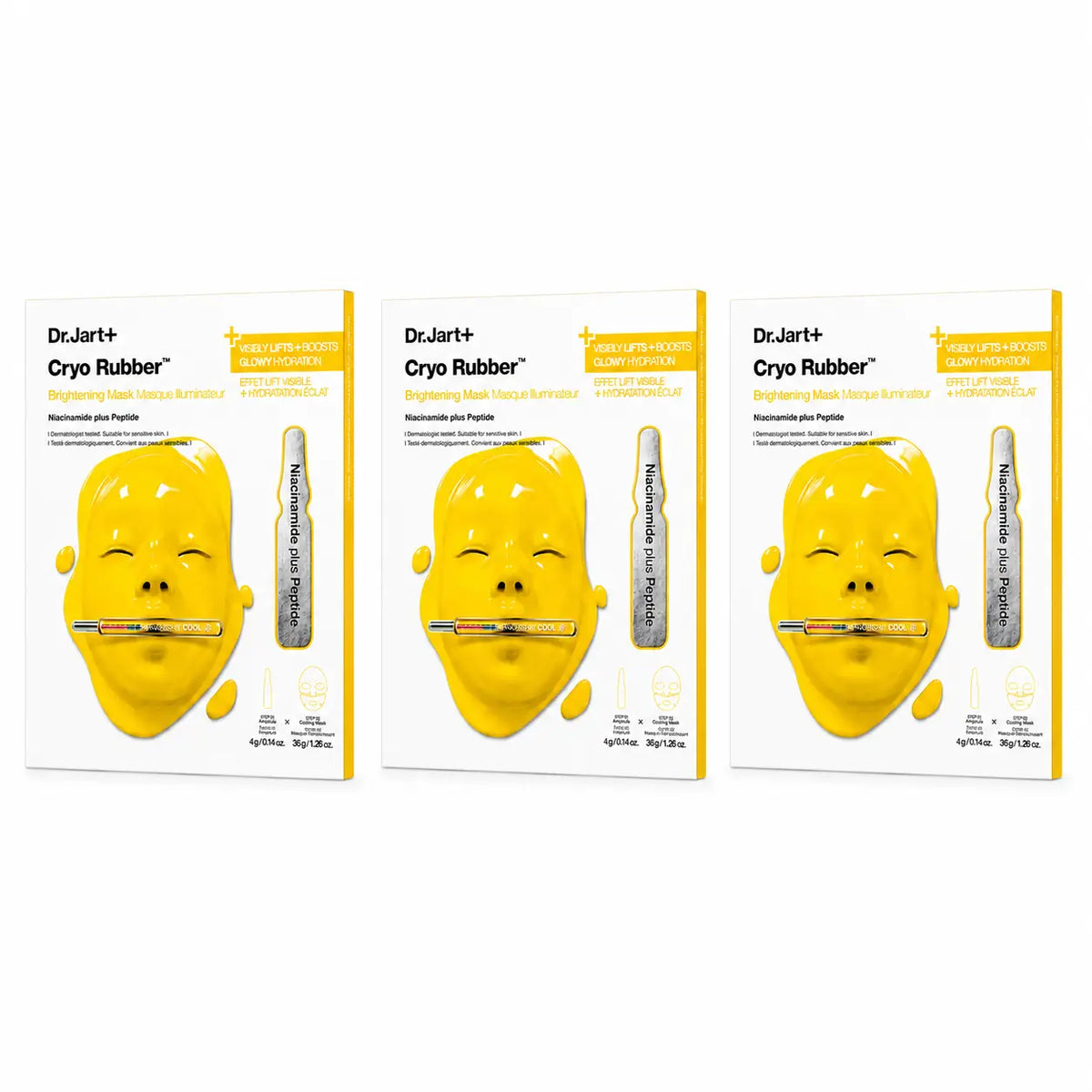 Dr.Jart+ Dr.Jart+ Μάσκα Cryo Rubber Brightening Mask, συσκευασία 3 τεμαχίων