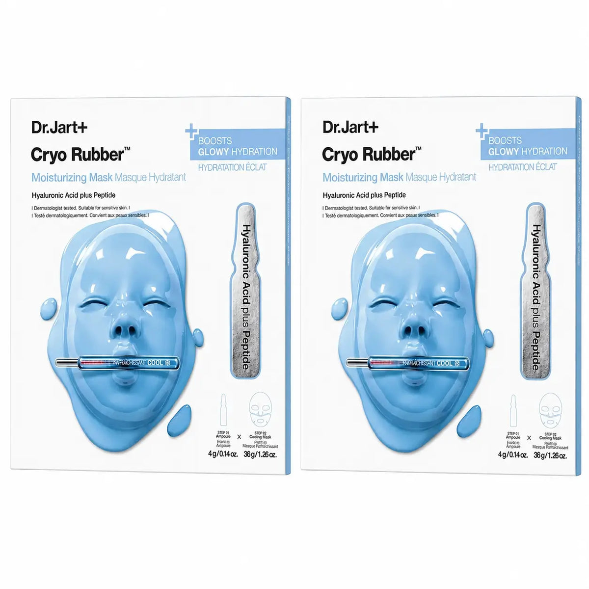 Dr.Jart+ Ενυδατική μάσκα Cryo Rubber Moisturizing Mask, συσκευασία 2 τεμαχίων
