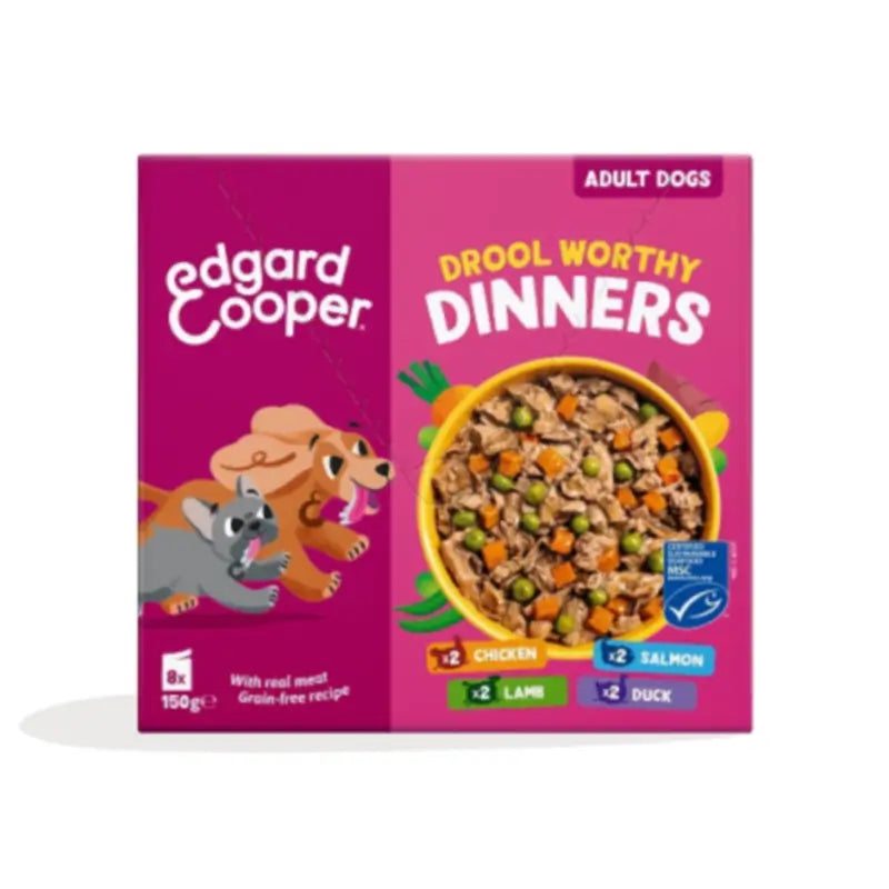 Edgard & Cooper Adult Dog Stew in Pouches, 4-flavour multipack, 24 x 150 g