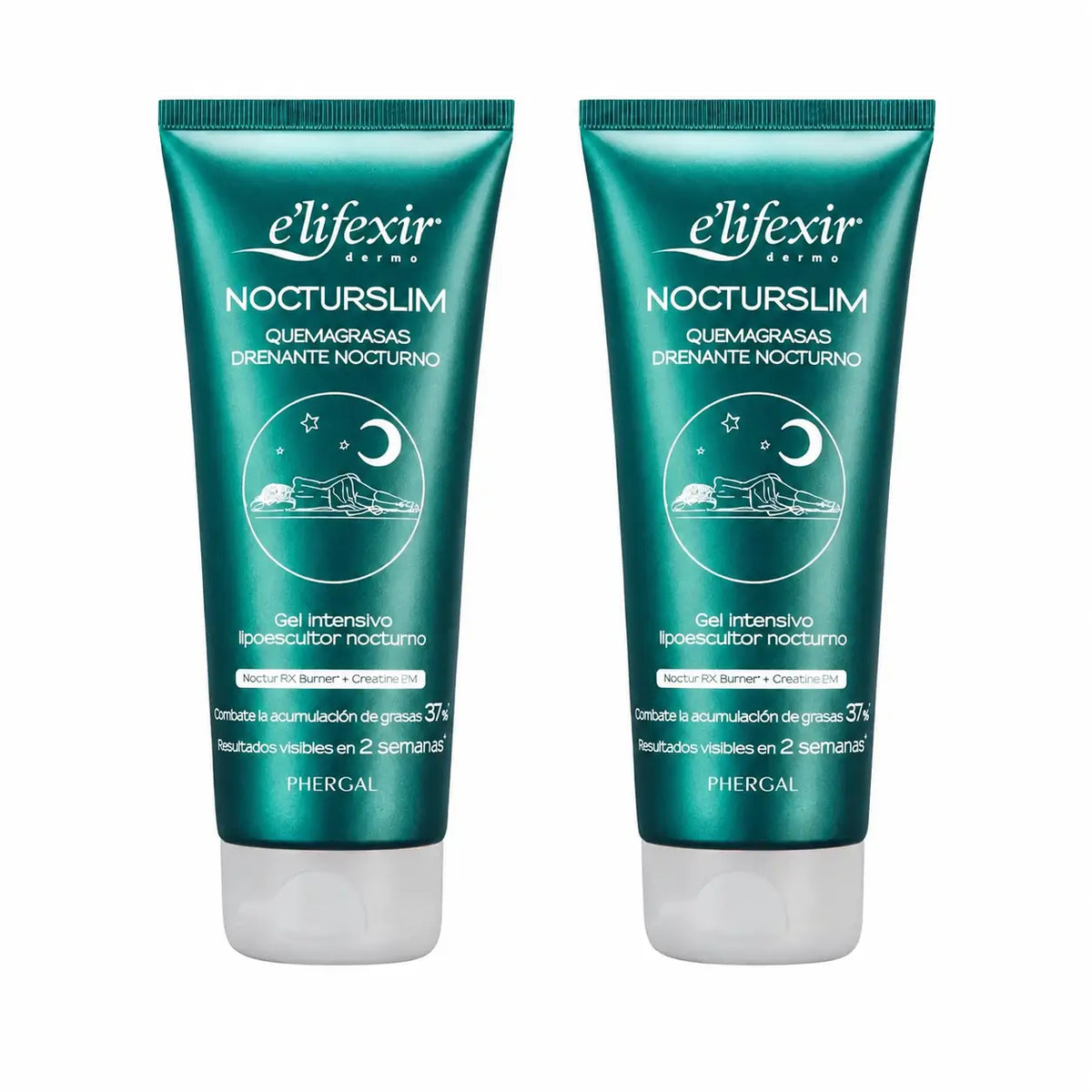 Elifexir Nocturslim Εντατική Αντικελιτική Κρέμα για την Καύση Λίπους και τη Μείωση του Όγκου, για τη Νύχτα, 200 ml, συσκευασία 2 τεμαχίων