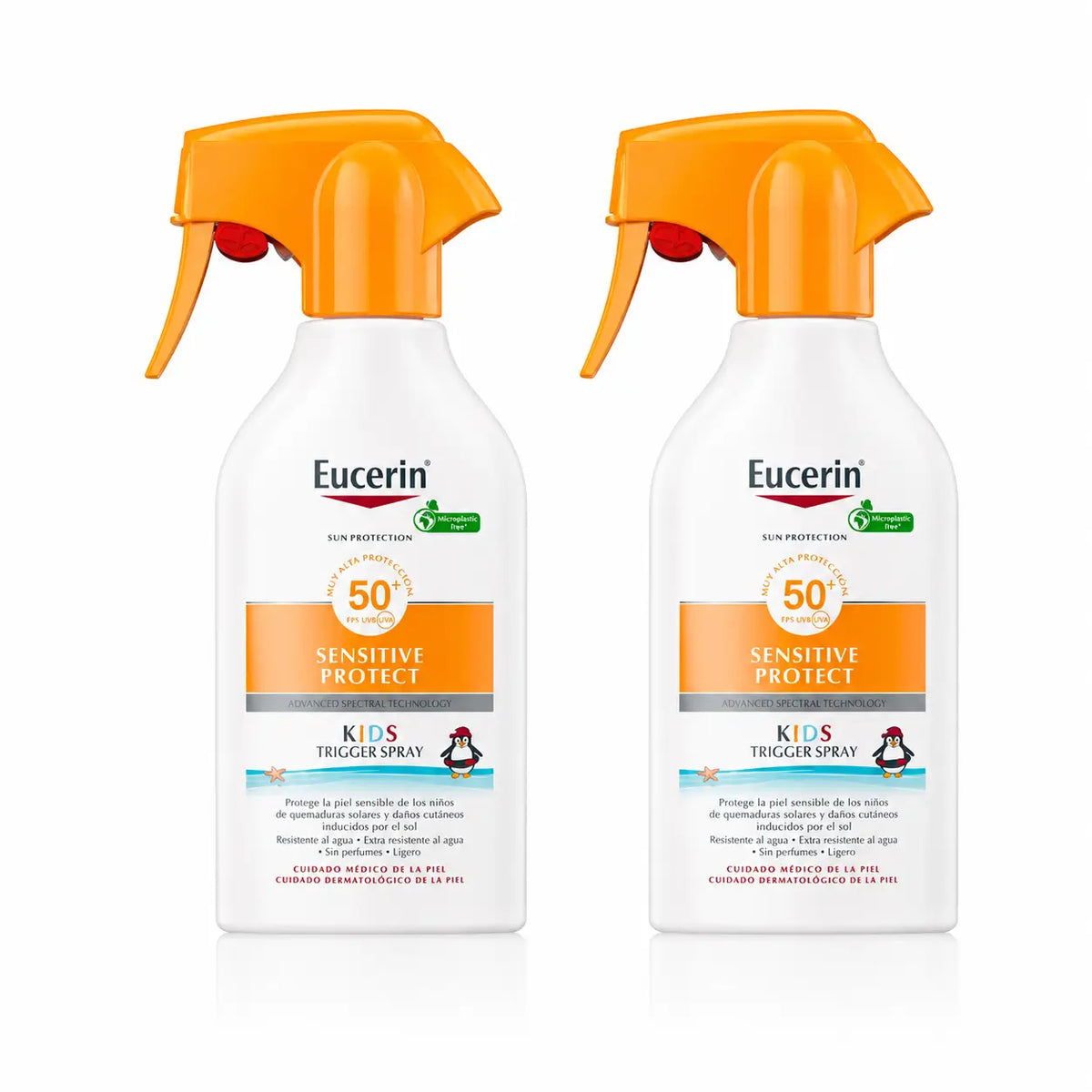 Eucerin Solar Sensitive Protect Kids Spray SPF 50+ 250 ml, συσκευασία 2 τεμαχίων