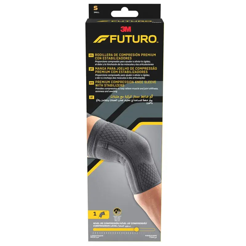 Futuro™ Επιγονατίδα συμπίεσης Premium με σταθεροποιητές S (30,4 - 36,8 εκ.), 1 τεμάχιο