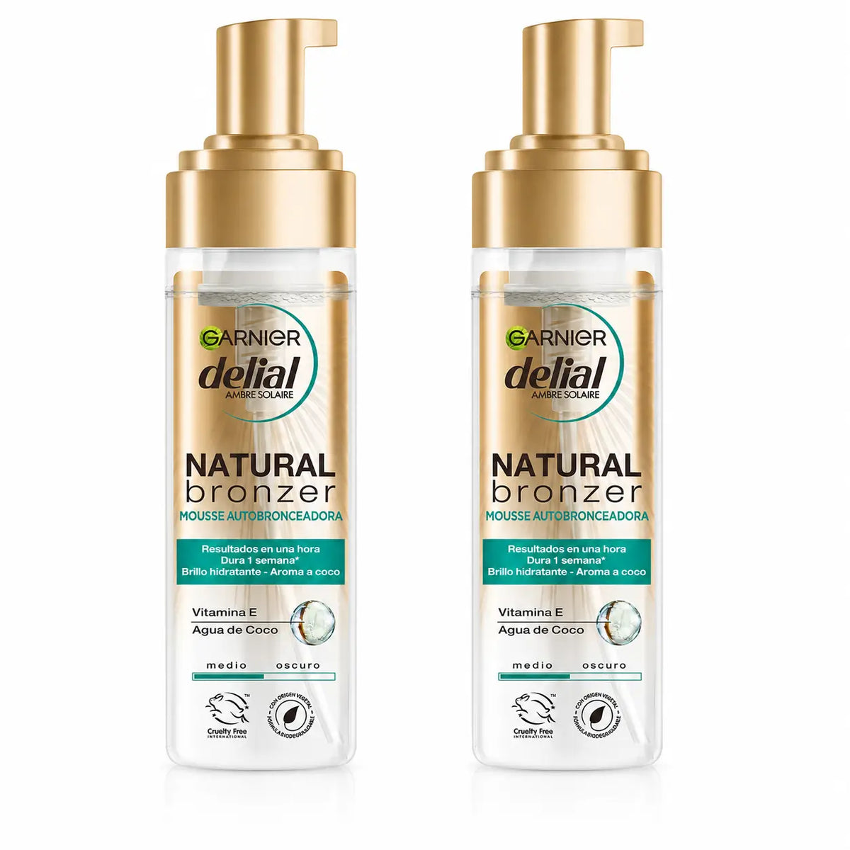 Garnier Delial Αυτομαυριστική Μους με Ενυδατικό Νερό Καρύδας 200 ml, συσκευασία 2 τεμαχίων