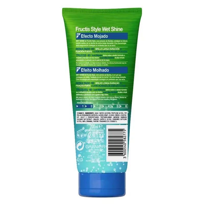 Garnier Fructis Style Gel Wet Shine με εφέ βρεγμένων μαλλιών, Συσκευασία 2 x 250 ml