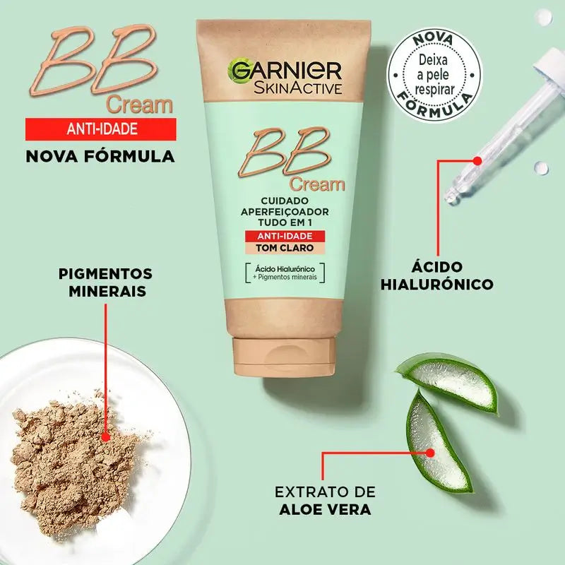 Garnier Skinactive BB Cream Anti-Aging, μεσαία απόχρωση. Ενυδατική κρέμα «όλα σε ένα» με χρώμα, SPF 15, 50 ml