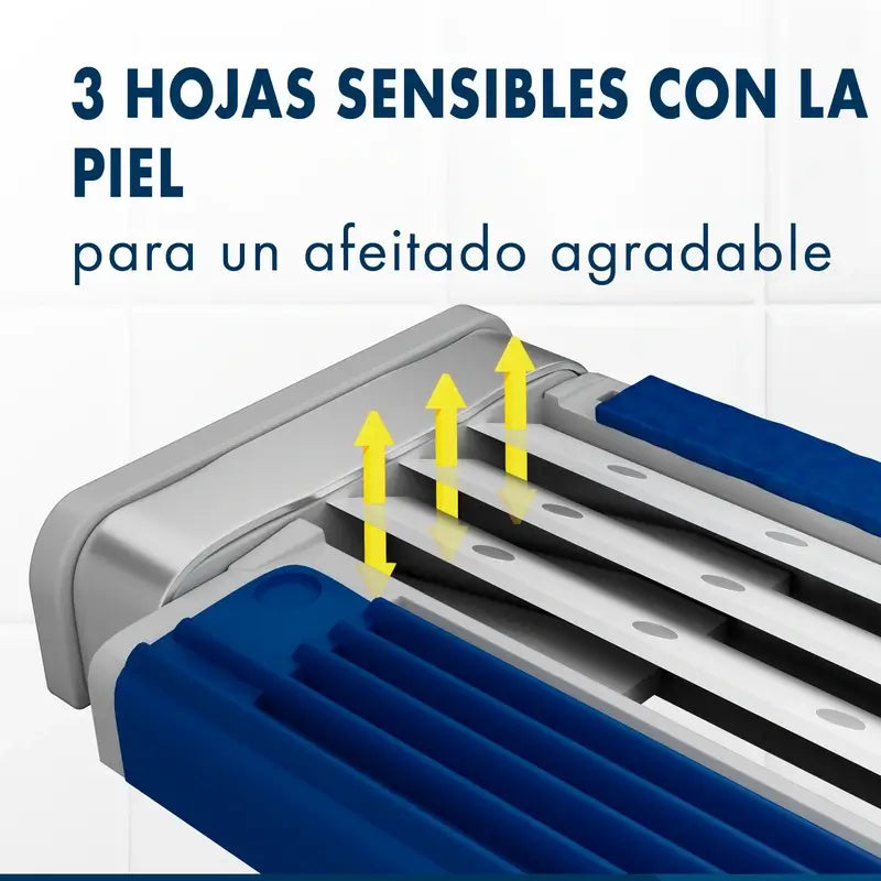 Gillette Blue3 Smooth 8+4 Ξυραφάκια μίας χρήσης για άνδρες με περιστρεφόμενη κεφαλή 40° και λιπαντική ταινία, 12 τεμάχια