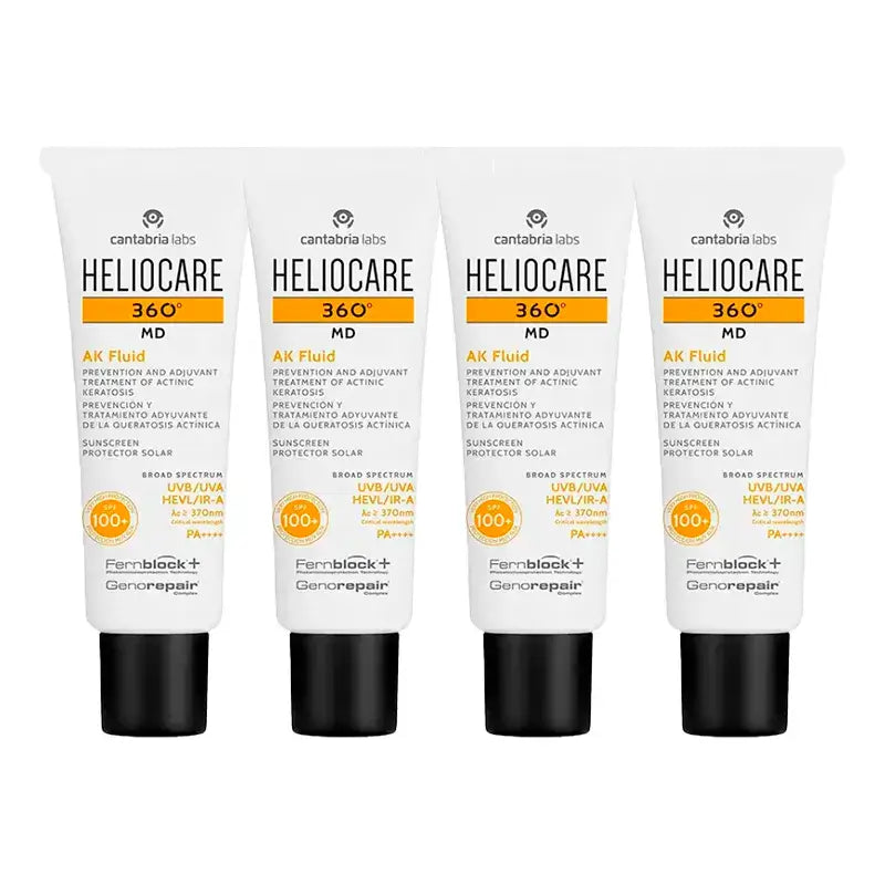 Heliocare 360º Md Ak Fluid, Pack 4 x 50 Ml