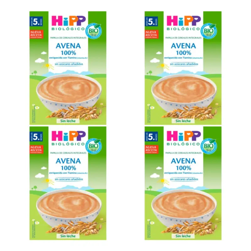 Hipp 100% Βιολογική Χυλό Βρώμης, Συσκευασία 4 x 200 γραμμάρια