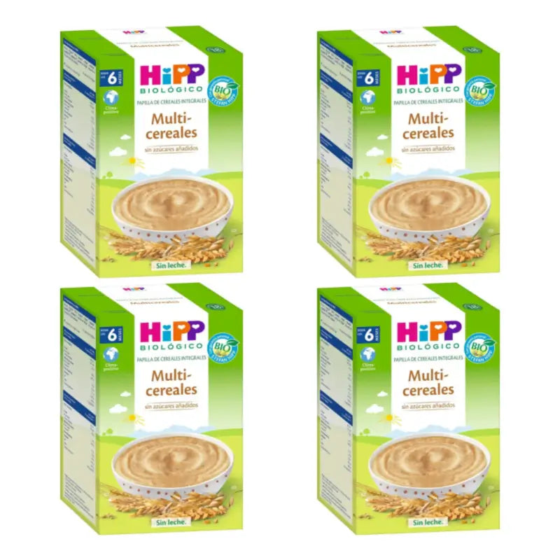 Hipp Βιολογικά δημητριακά πολλαπλών ειδών, συσκευασία 4 x 400 g