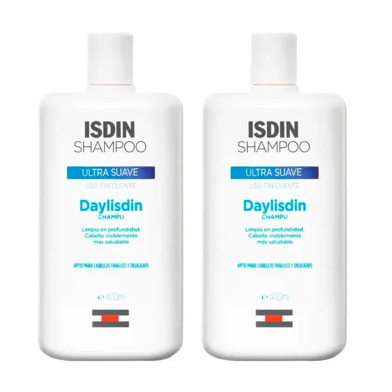 Isdin Daylisdin Σαμπουάν Εξαιρετικά Απαλό, Συσκευασία 2 x 400 ml
