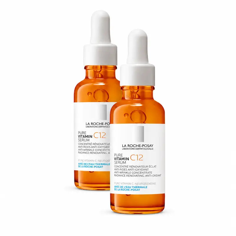 La Roche Posay Ορός Pure Vitamin C12 με αντιοξειδωτική και αντιρυτιδική δράση, Συσκευασία 2 x 30 ml