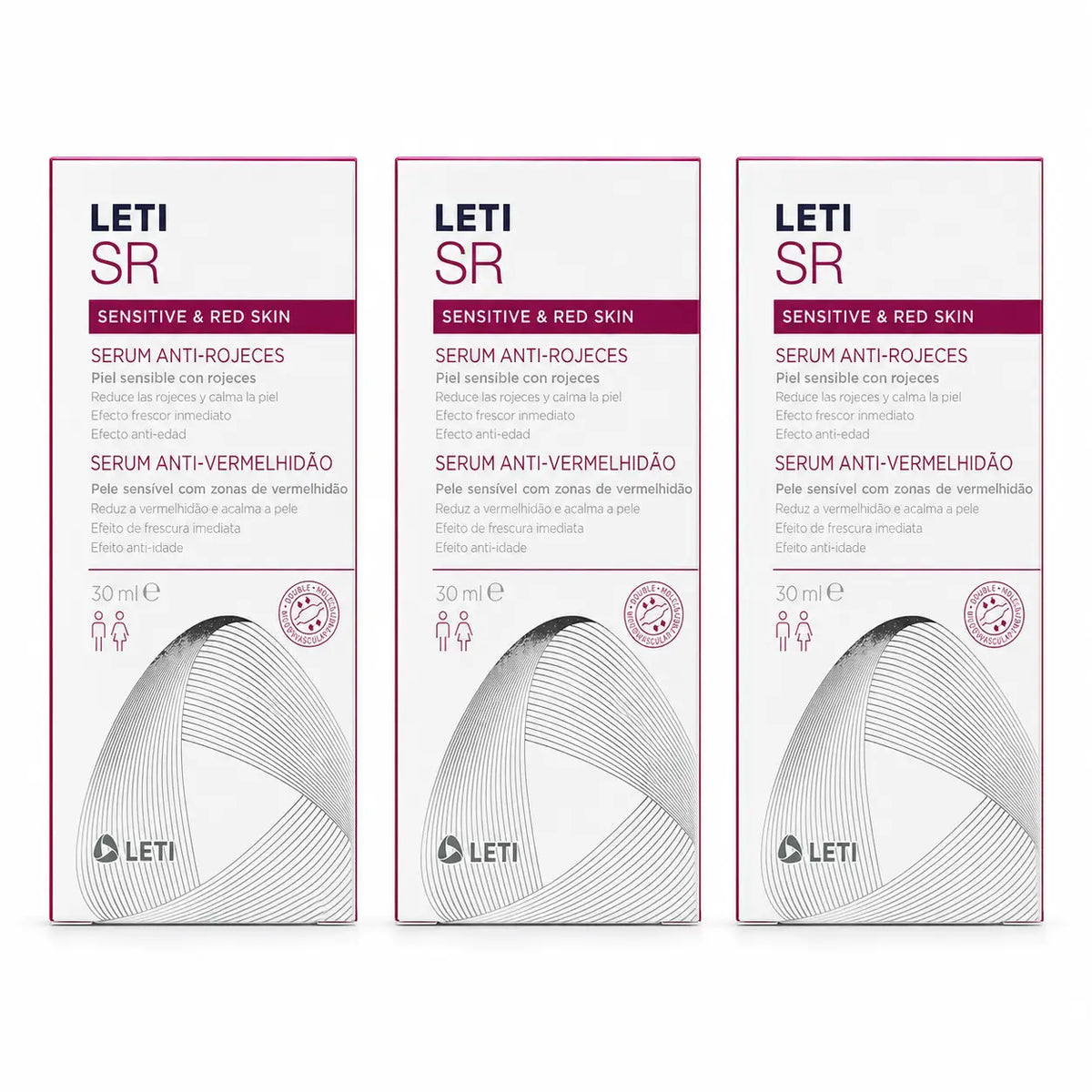 Leti SR Ορός κατά των ερυθρότητας, 30 ml, συσκευασία των 3