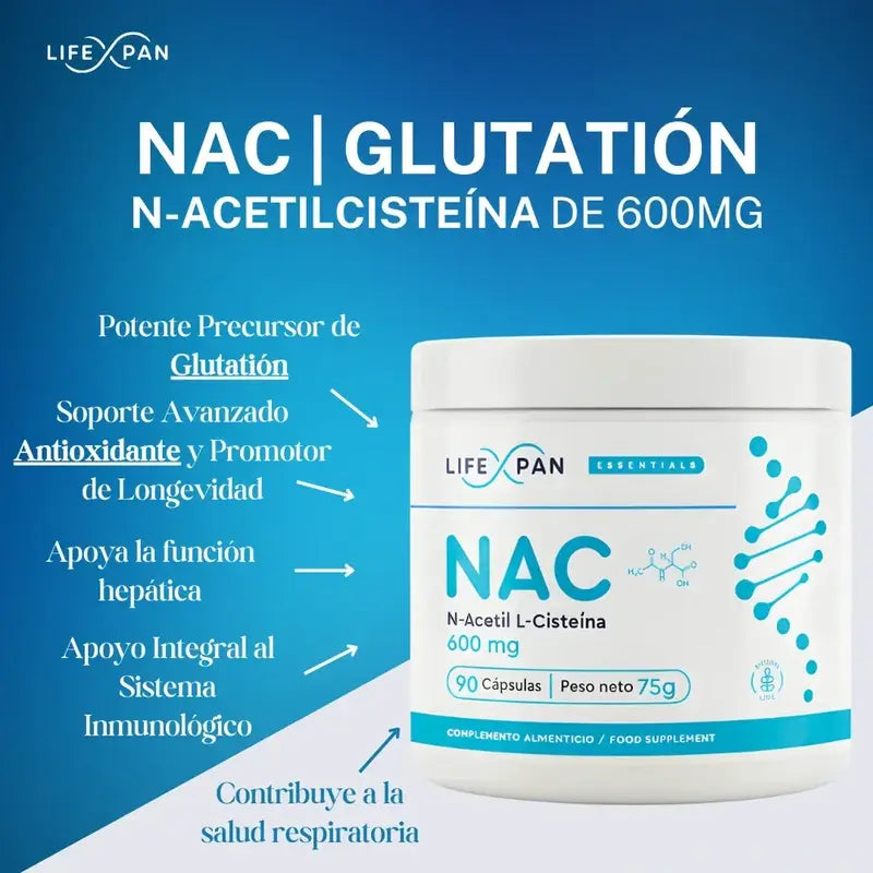 Lifexpan Nac 600 mg N-ακετυλοκυστεΐνη, 90 κάψουλες