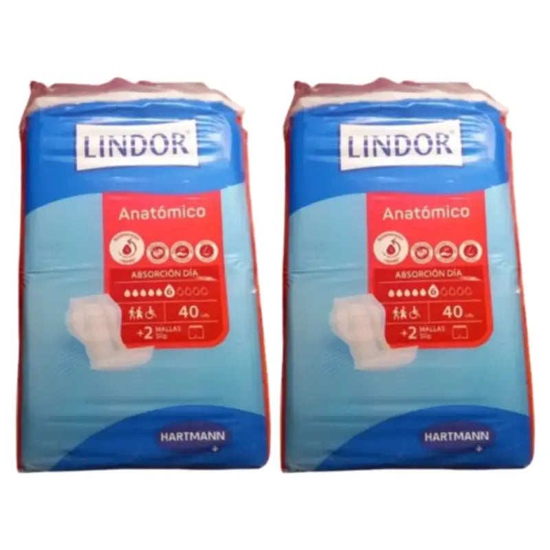 Lindor Ανατομικές Πάνες Νύχτας, Συσκευασία 2 x 80 τεμάχια