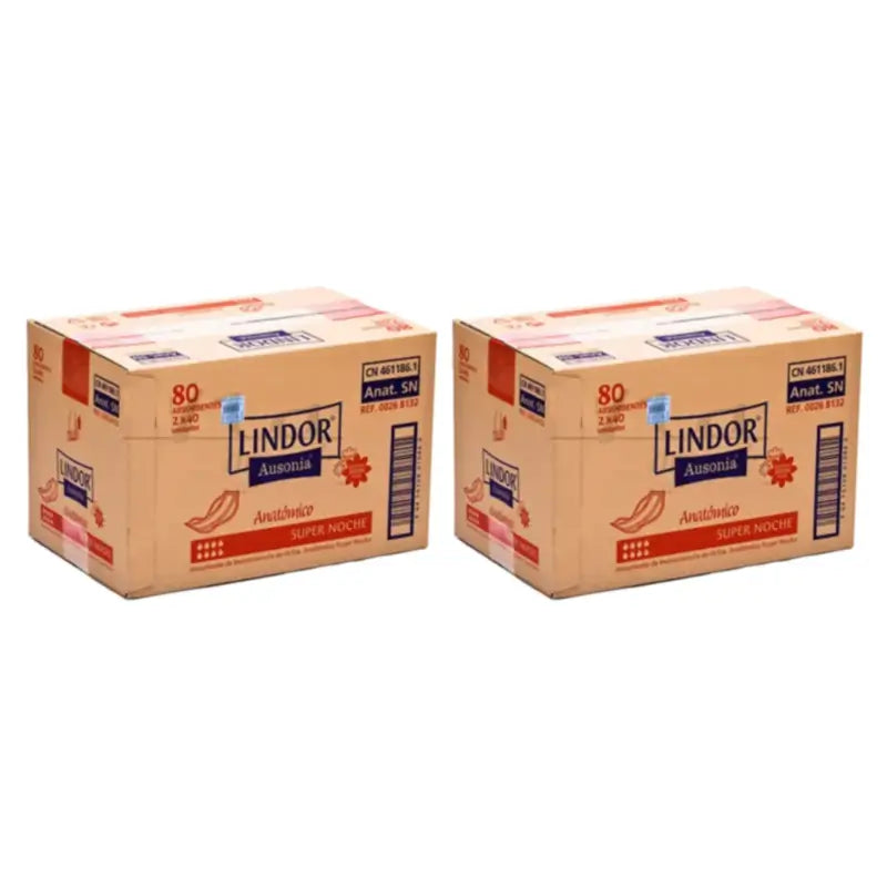 Lindor Ανατομικές Πάνες Super Noche, Συσκευασία 2 x 80 τεμάχια