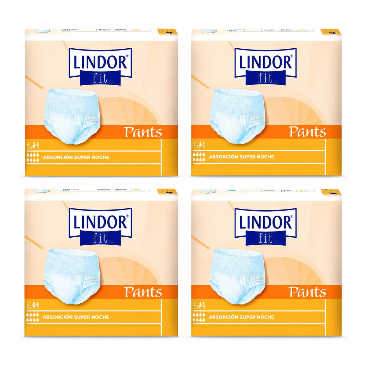 Lindor Πάνες Fit Pants για την ημέρα, Μέγεθος L, 80 τεμάχια, συσκευασία των 4
