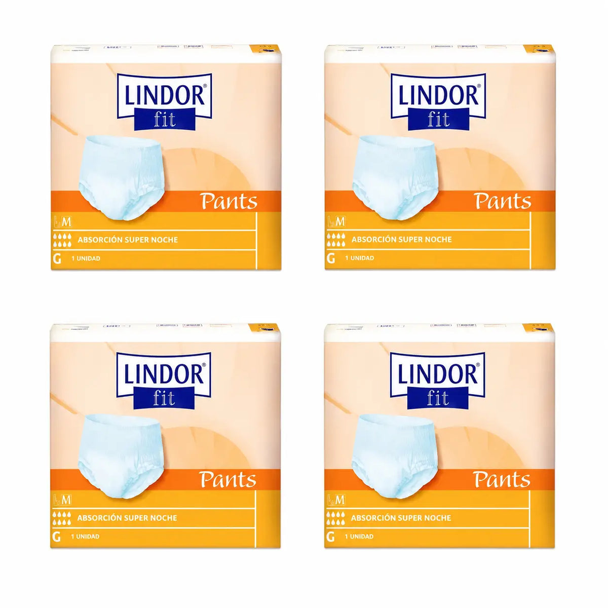 Lindor Πάνες Fit Pants Super Noche Μέγεθος M 80 τεμάχια, συσκευασία των 4