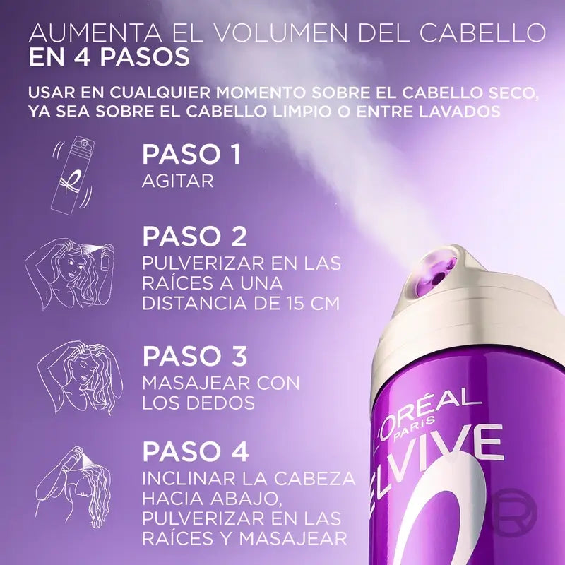 L'Oréal Paris Elvive Big Hair Day Αναζωογονητικό Σπρέι Όγκου, 200 ml