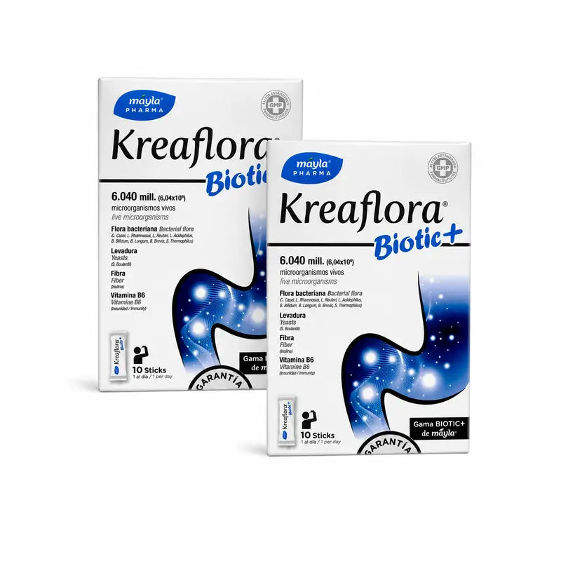Máyla Pharma Kreaflora Biotic+ Συσκευασία 2 x 10 στικ
