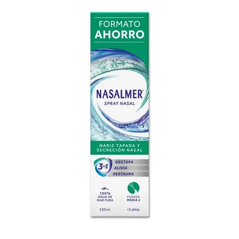 Nasalmer Μέτριας Δράσης, Καθημερινή Ρινική Υγιεινή και Ανακούφιση, Σπρέι 210 ml