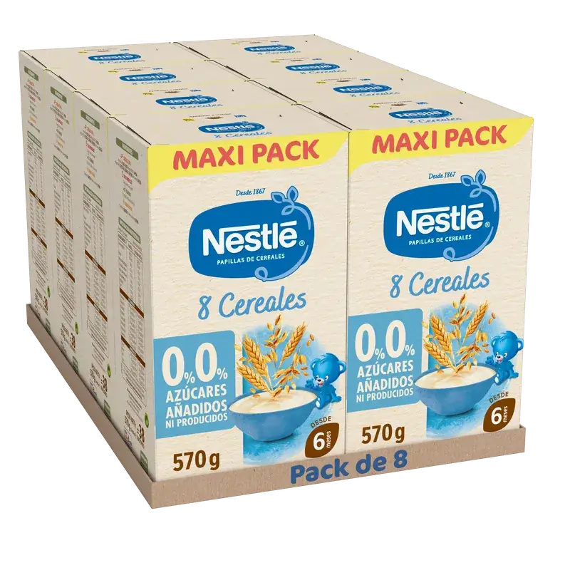 Nestlé Παιδική τροφή με 8 δημητριακά 0%, 570 γρ.