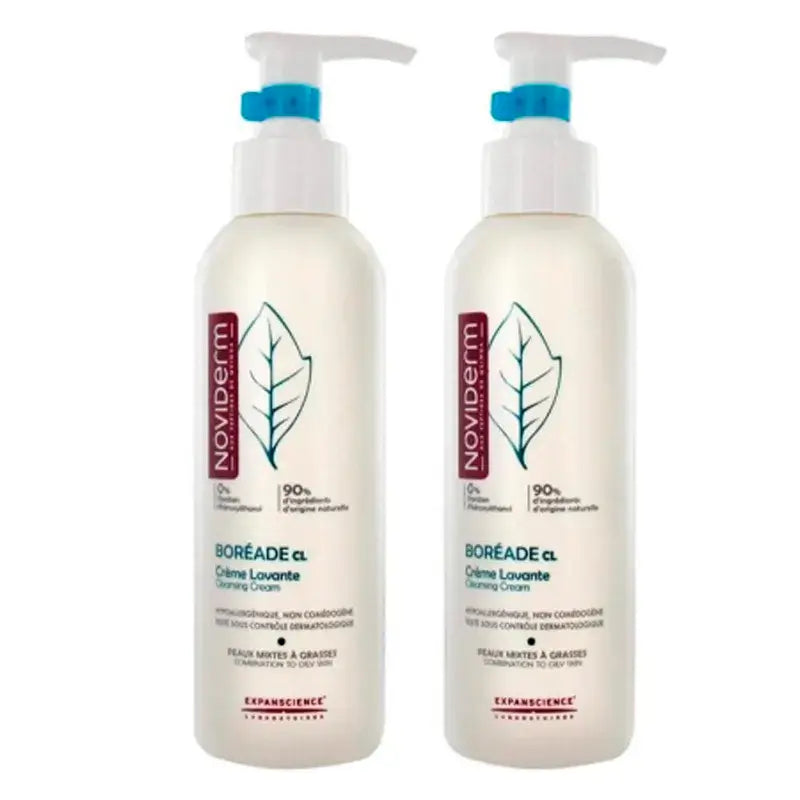 Noviderm Boreade Κρέμα Καθαρισμού, Συσκευασία 2 x 200 ml