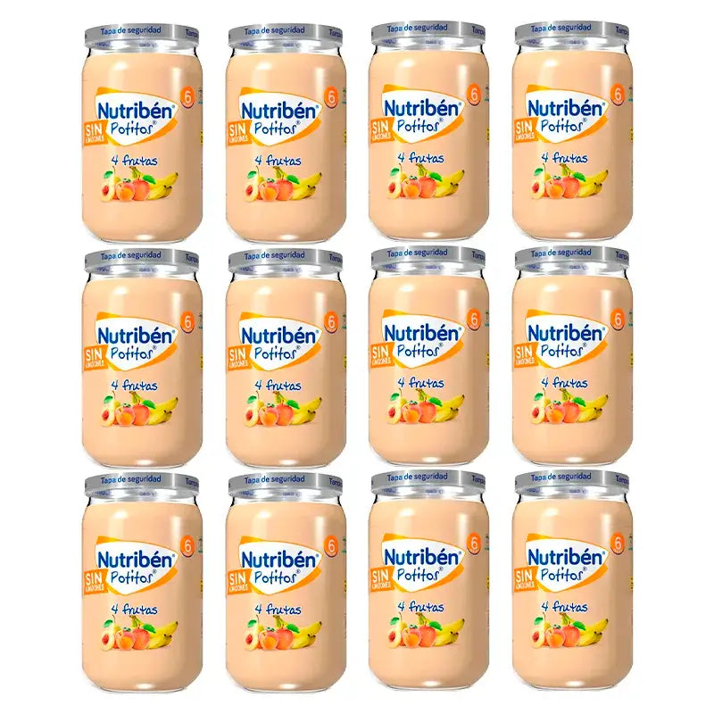 Nutriben Potito 4 Φρούτα, 12 x 235 γρ.