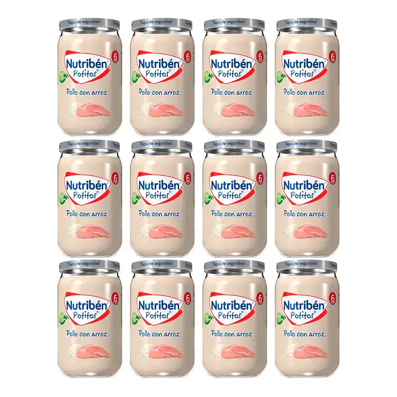 Nutriben Ποτίτο Κοτόπουλο με Ρύζι, 12 x 235 γρ.
