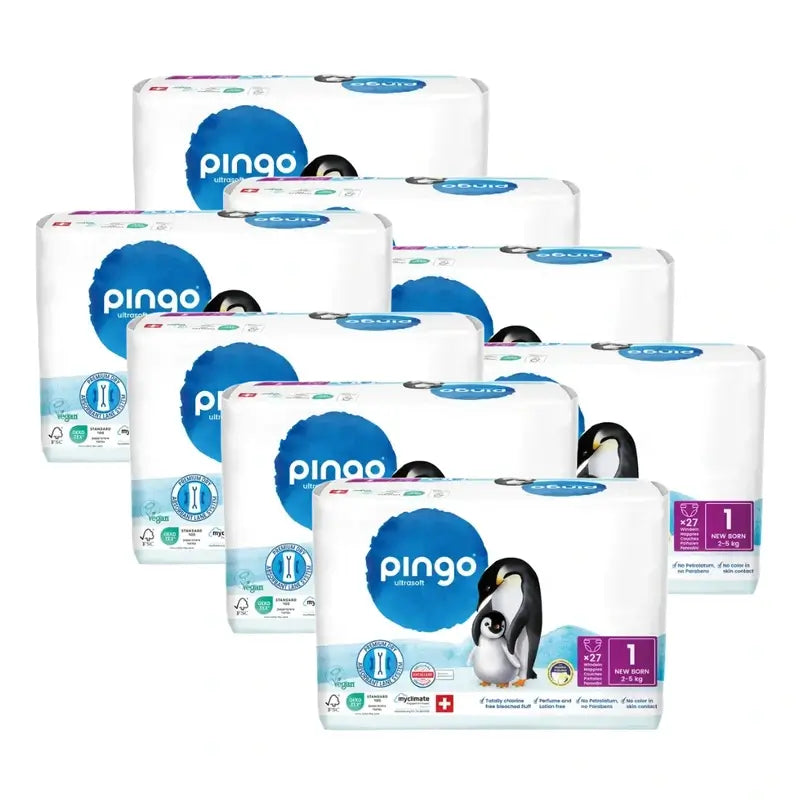 Pingo Οικολογικές Πάνες Μέγεθος 1 (2-5 Kg), 8X27 τεμάχια