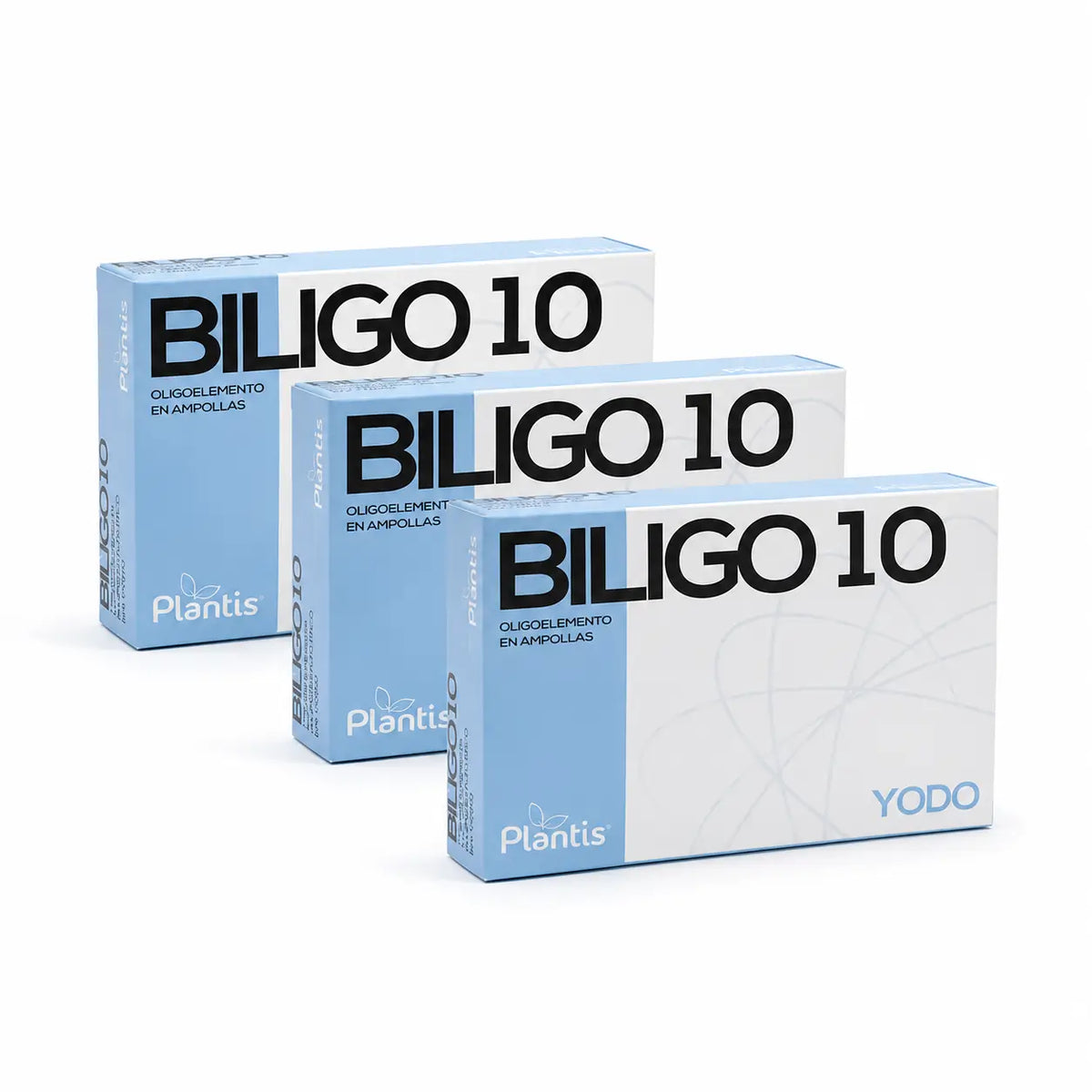 Plantis Biligo 10 Ιώδιο - Ολιγοστοιχείο, 20 αμπούλες των 2 ml, συσκευασία των 3