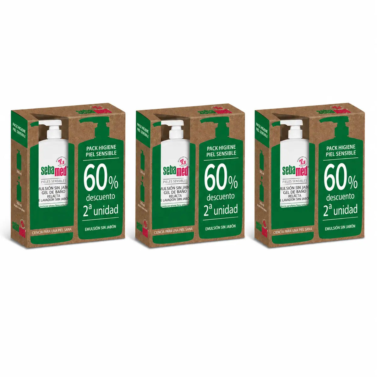 Sebamed Γαλάκτωμα χωρίς σαπούνι Duplo, 1500 ml, συσκευασία 3 τεμαχίων