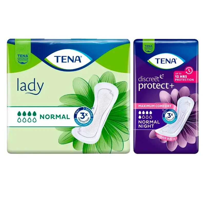 TENA Lady Normal 1 x 24 τεμ. + TENA Discreet Normal Night 1 x 10 τεμ. - 1 ΕΒΔΟΜΑΔΑ