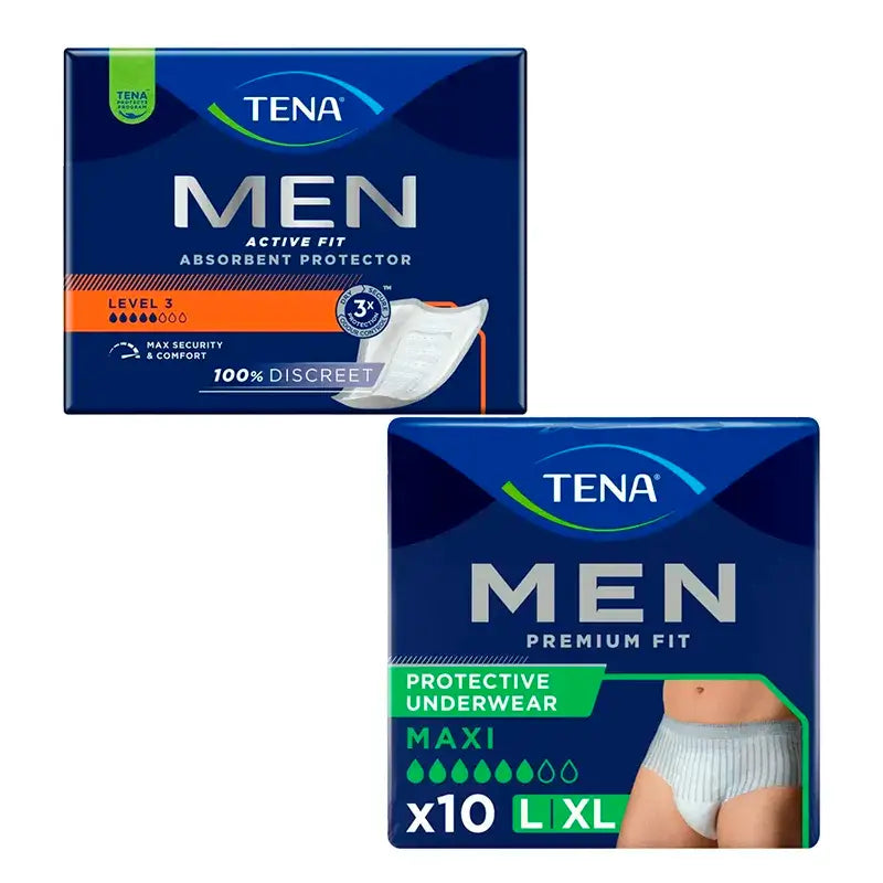 TENA Men Level 3 για ακράτεια 1x16 τεμ. + TENA Men Pants Premium Fit L 1x10 τεμ.